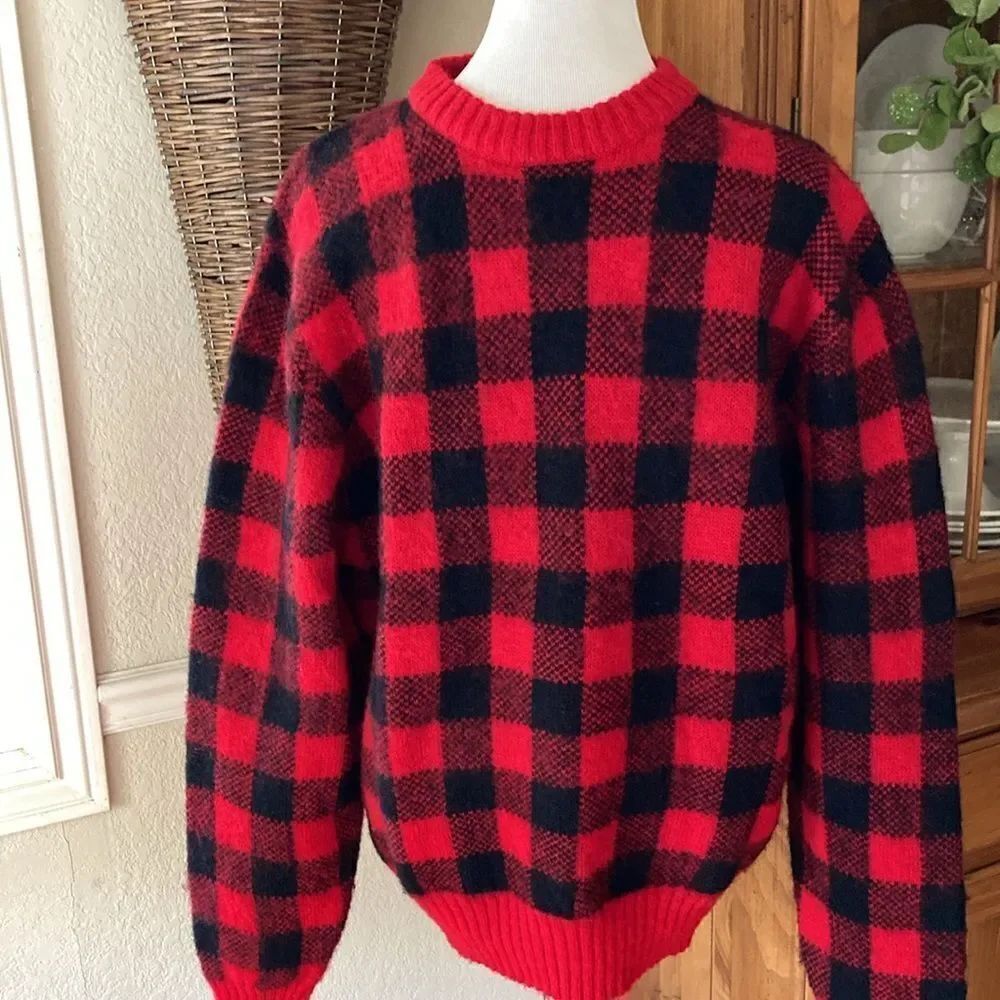 Vintage Christopher Hayes 100% Wool Crewneck Grandpa Sweater Size XL